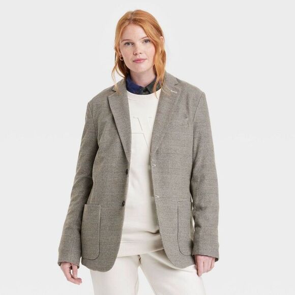 Houston White -  Adult Unisex Button Up Blazer Jacket Black - Picture 1 of 3